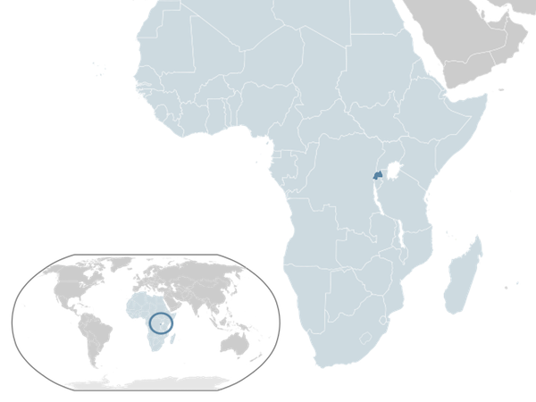 Location Rwanda AU Africa by Wikimedia Commons